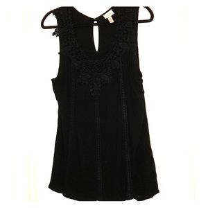 Knox Rose Black Dressy Tank Top
